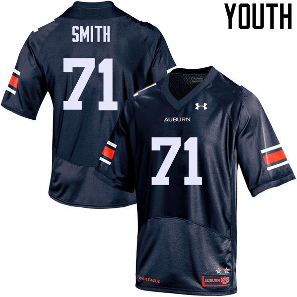 Auburn Tigers Youth Braden Smith #71 Navy Under Armour Stitched College NCAA Authentic Football Jersey SWS0574SH
